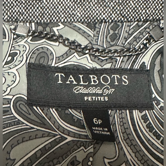 Talbots Women’s Wool Blend Gray Blazer Size 6P - Picture 7 of 8